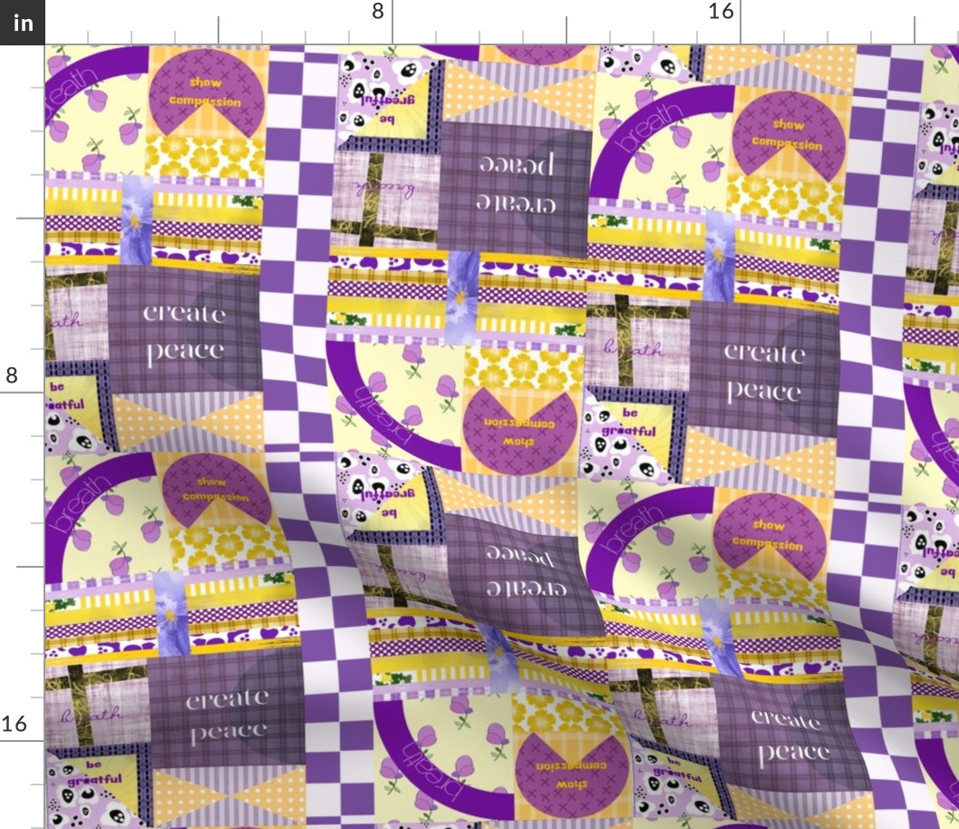 design collage - color mash-up -yellow and white and purple holiday