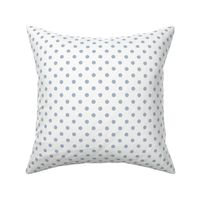 Dotty: Dusty Blue & White Polka Dot, Gray Blue Dotted