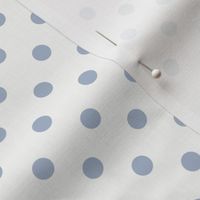 Dotty: Dusty Blue & White Polka Dot, Gray Blue Dotted