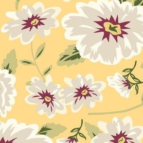 Floral Beauty Flowers Yellow Large 12"