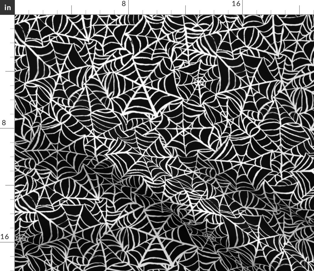 Spiderwebs - Medium Scale - White and Black Halloween Goth Spider Web Gothic Cobweb