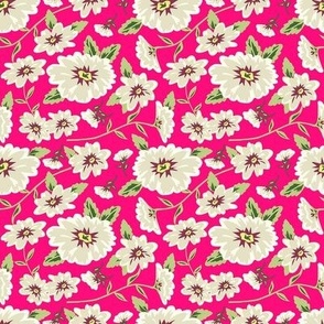 Floral Beauty Flowers Hot Pink Small 4