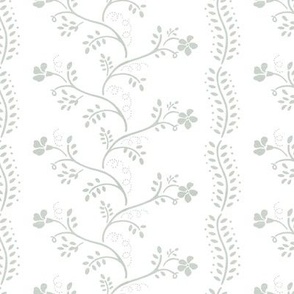 marie | french linen floral with dots teresa's room green on white