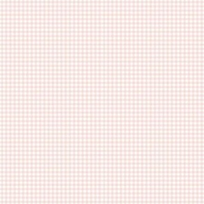 4" Gingham Check Plaid Blush Pink and White by Audrey Jeanne