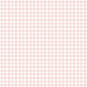 8" Gingham Check Plaid Blush Pink and White by Audrey Jeanne