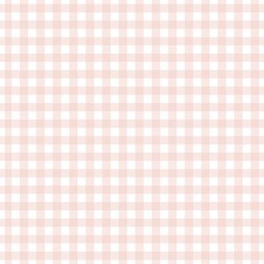12" Gingham Check Plaid Blush Pink and White by Audrey Jeanne