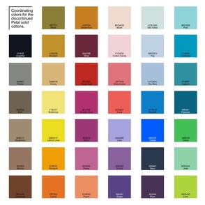 discontinued petal solids coordinate colors chart