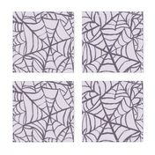 Spiderwebs - Large Scale - Lavender Halloween Pastel Goth Spider Web Gothic Cobweb