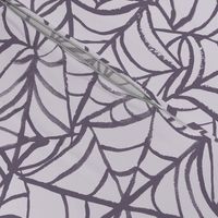 Spiderwebs - Large Scale - Lavender Halloween Pastel Goth Spider Web Gothic Cobweb