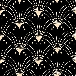 Abstract Black and Ivory Fireworks  ATL_691