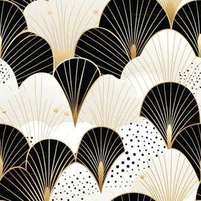 Abstract_Florals_Black_Gold_White_Retro ATL_705