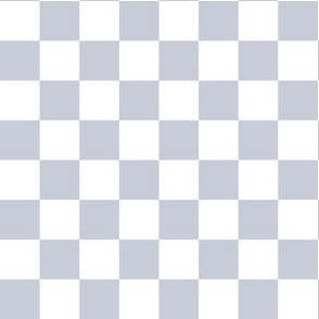 Medium Scale // Light Baby Blue Checkers Checkerboard Retro 3/4 Inch Squares  
