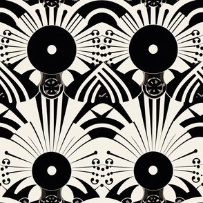 Floral_Black and White_Retro TL_741