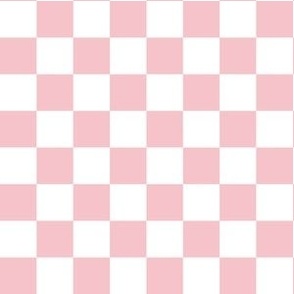 Medium Scale // Blush Rose Pink Checkers Checkerboard Retro 3/4 Inch Squares  
