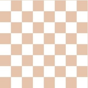 Medium Scale // Lightest Desert Sand Checkers Checkerboard Retro 3/4 Inch Squares 