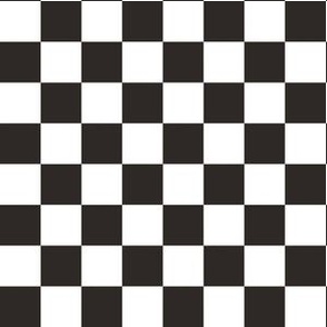 Medium Scale // Black Checkers Checkerboard Retro 3/4 Inch Squares 