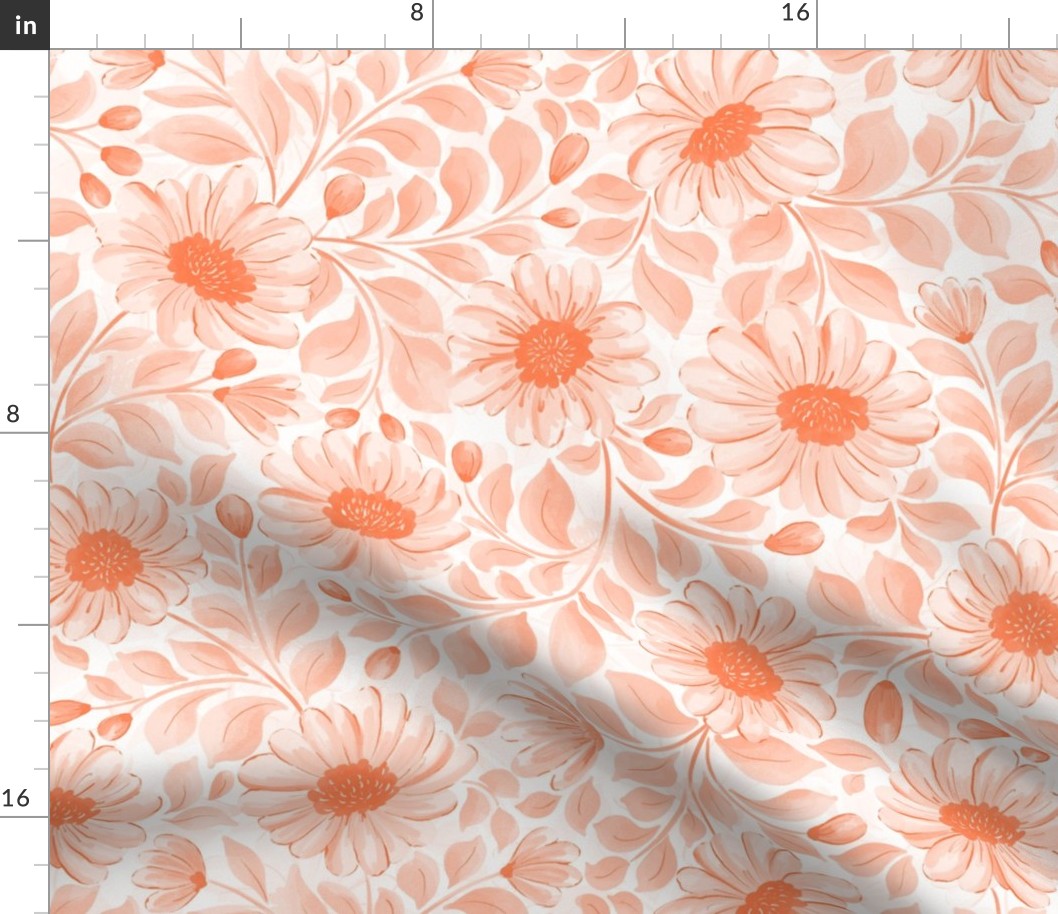 medium // Delightful daisies in peach