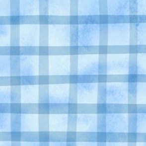 french country plaid blue // large