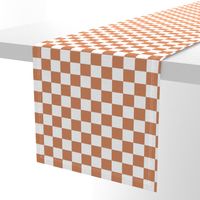 Large Scale // Red Ochre Checkers Checkerboard Retro 1.25 Inch Squares  