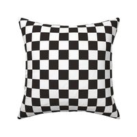 Large Scale // Black Checkers Checkerboard Retro 1.25 Inch Squares  