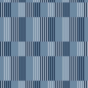 French country stripes / Large scale / Blue