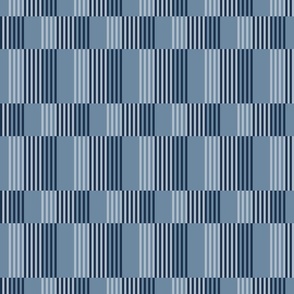 French country stripes / Medium scale / Blue