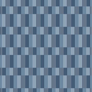 French country stripes / Small scale / Blue