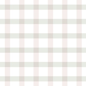 Plaid (Green & Dusty Rose Pale Pink)