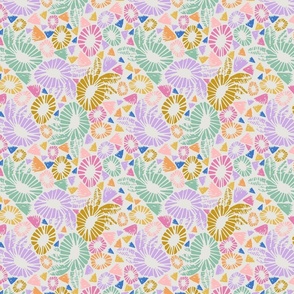 Flowerpower allover pastel colorful