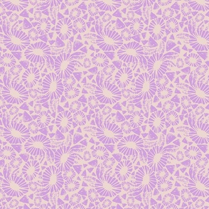 Flowerpower allover lilac pastel