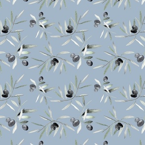 Olive grove: a rustic and elegant watercolor pattern S