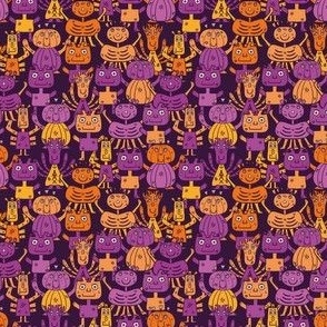 Monster-Mash---purple-pink-orange-XS-scale-for-patchwork