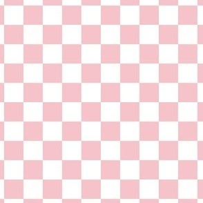 Small Scale // Blush Rose Pink Checkers Checkerboard Retro 0.75 Inch Squares  