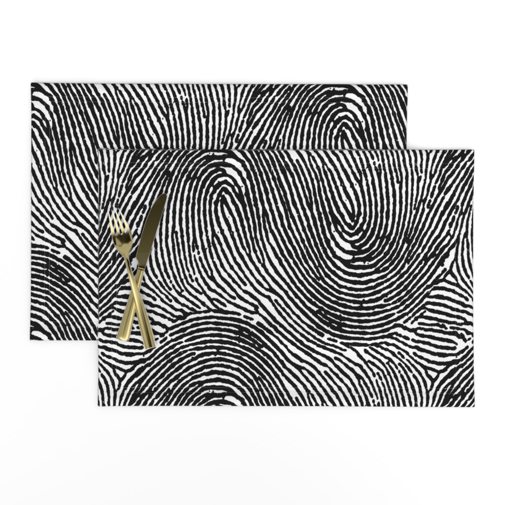 Fingerprint stripes black & white