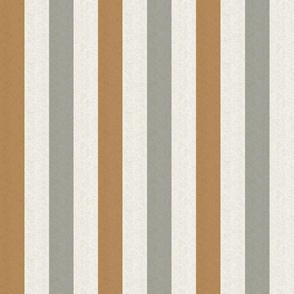 Small scale rustic stripe in earthy warm ochre yellow and dusty blue with a vintage linen texture 
