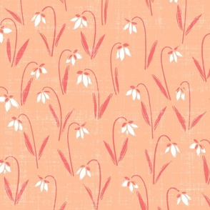 Snowdrops Pastel Peach Large