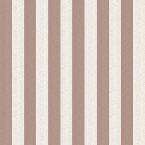 Small scale rustic stripe in earthy warm plum with a vintage linen texture 
