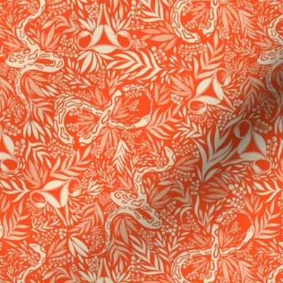 smaller - Celebrate your Uterus (floral snakes) orange
