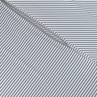 Beefy Pinstripe: Slate Blue & Cream Thin Stripe, Tiny Stripe