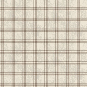 Small-scale Beige Textured Plaid