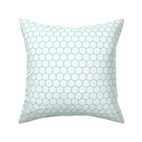White with Bright Aqua Blue Honeycomb Coordinate for Classic Pooh Collection