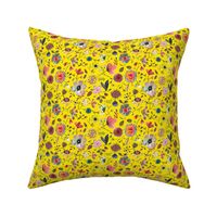 modern florals pattern yellow