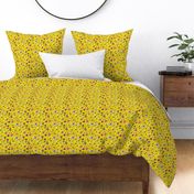 modern florals pattern yellow