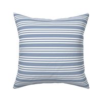 Reverse Bandy Stripe: Dusty Blue Horizontal Stripe