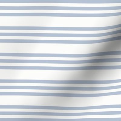 Bandy Stripe: Light Dusty Blue Horizontal Stripe