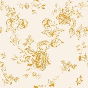 Estate Floral in Yellow Ochre