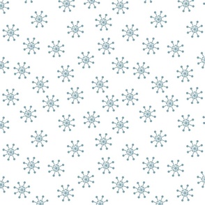 Seasonal Winter Snowflakes Blue and White Large 