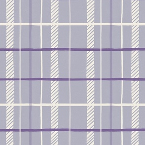 Purple Lilac checked Plaid_Large