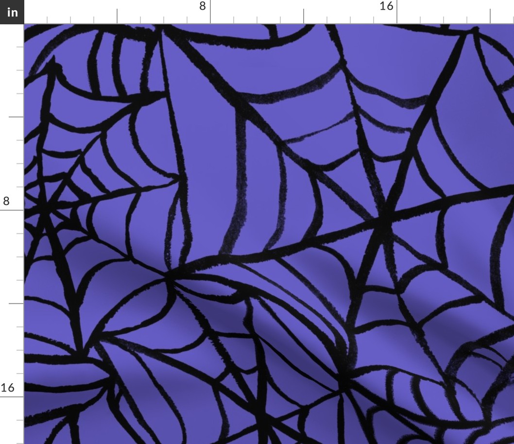 Spiderwebs - Jumbo Scale - Purple and Black Halloween Goth Spider Web Gothic Cobweb