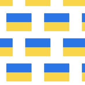 LARGE Ukrainian Flag fabric - ukraine flag fabric - white 8in